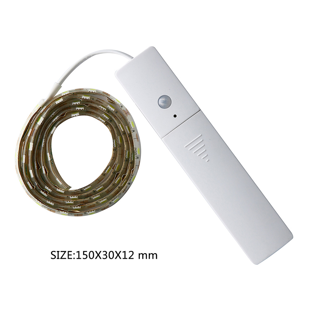 1M Human Body Induction LED Strip Light Home Decor Night Light -White