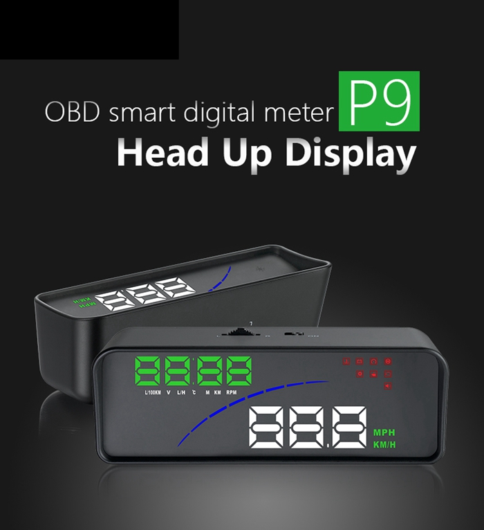 3.6/" Car HUD Head Up Display OBD2 EUOBD Smart Speedometer Speed Warning System