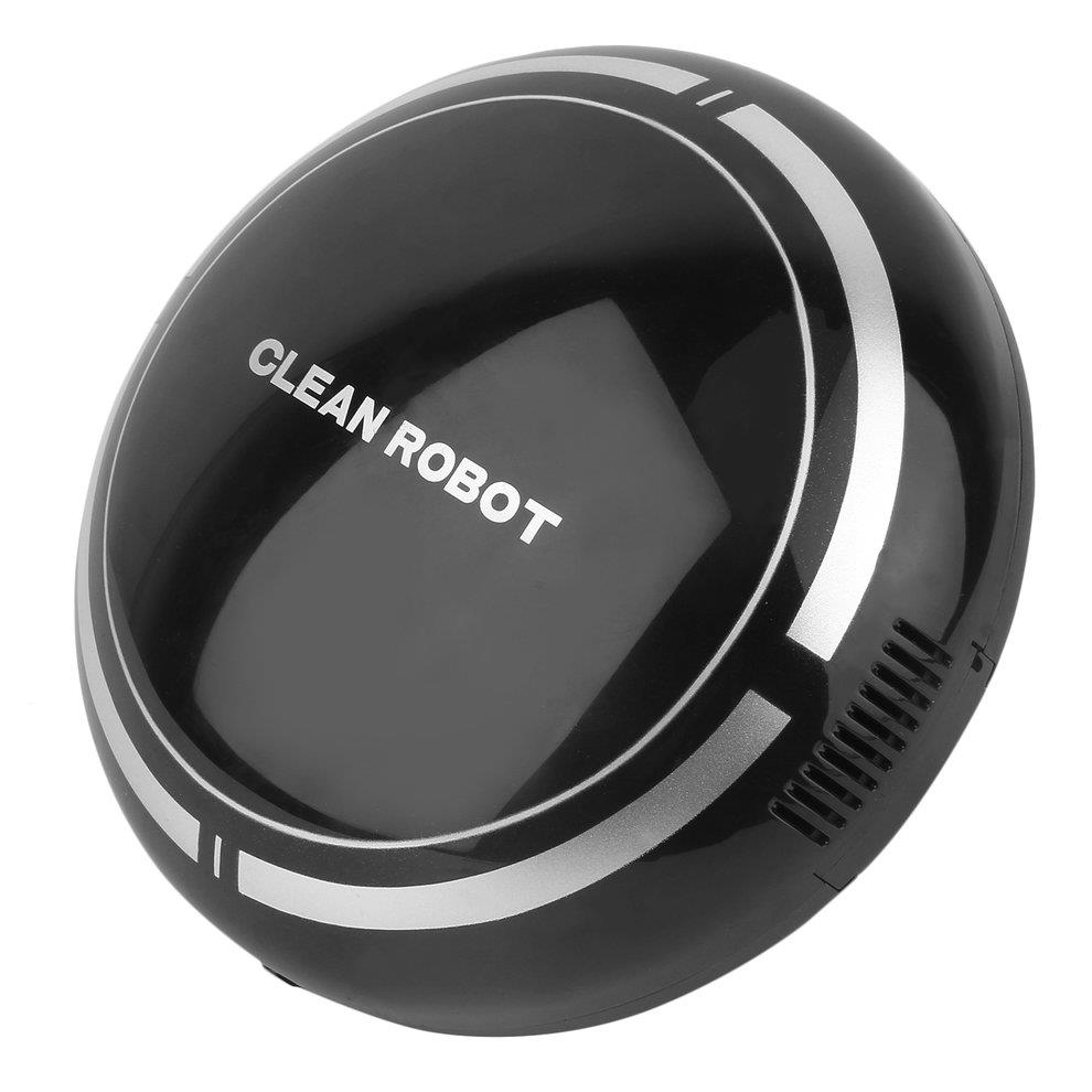 Mini Intelligent Electric Automatic Round Smart Sweeping Robot Vacuum Cleaner - Black
