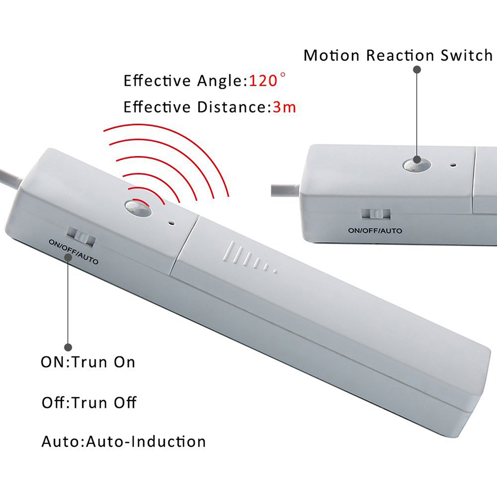 1M Human Body Induction LED Strip Light Home Decor Night Light -White