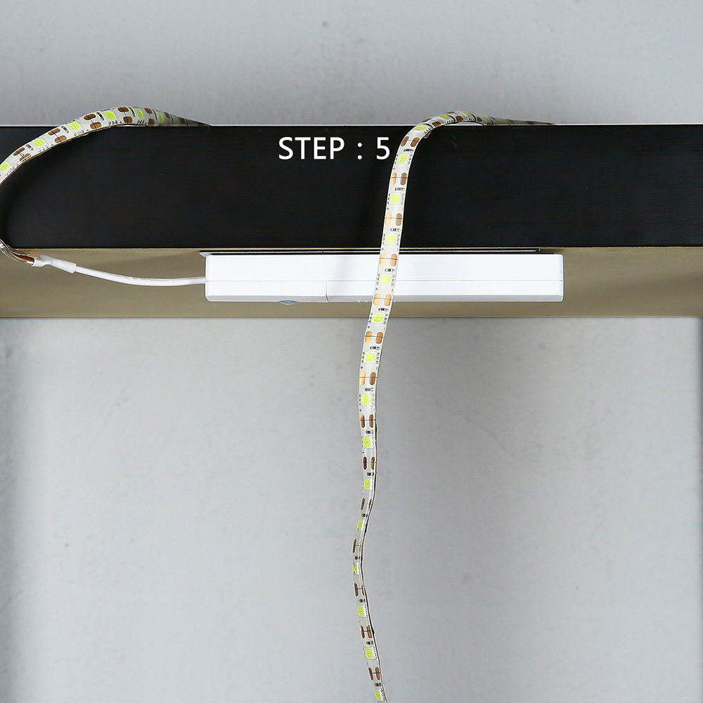 1M Human Body Induction LED Strip Light Home Decor Night Light -White