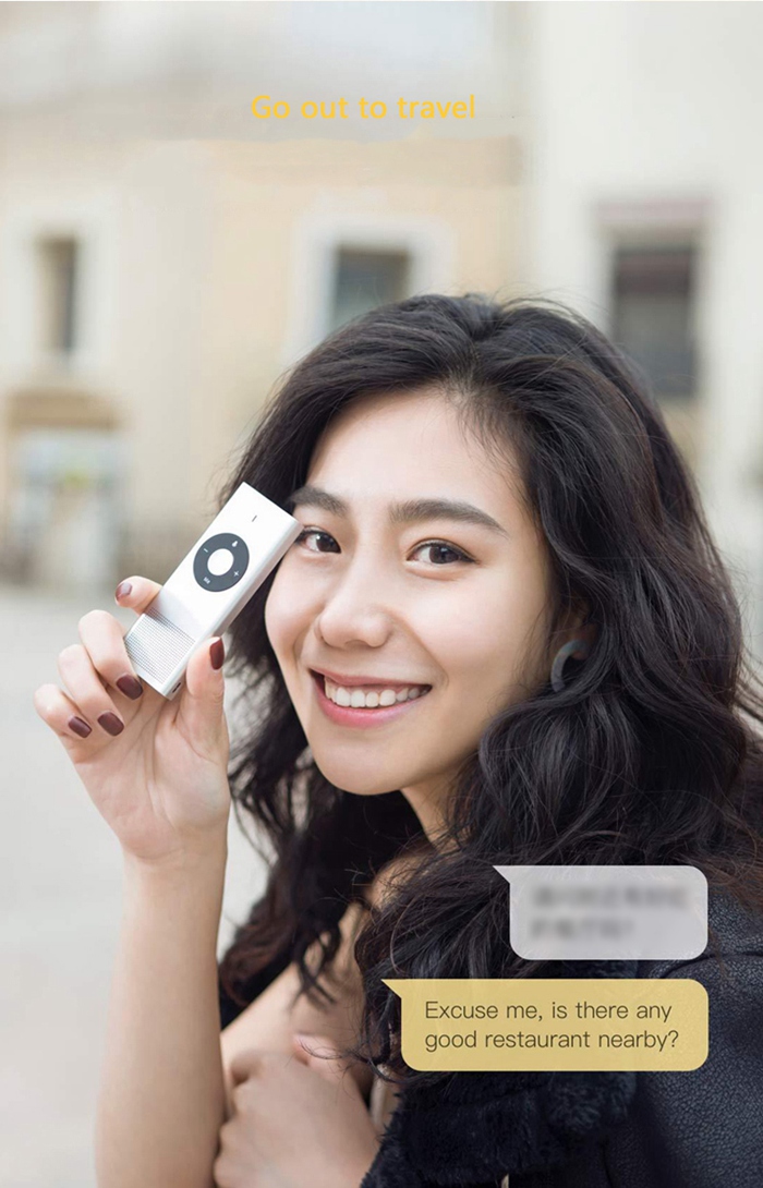 XIAOMI MY001CN Translator All-metal Body 14 Languages AI Global Travel Business Interpreter - Grey