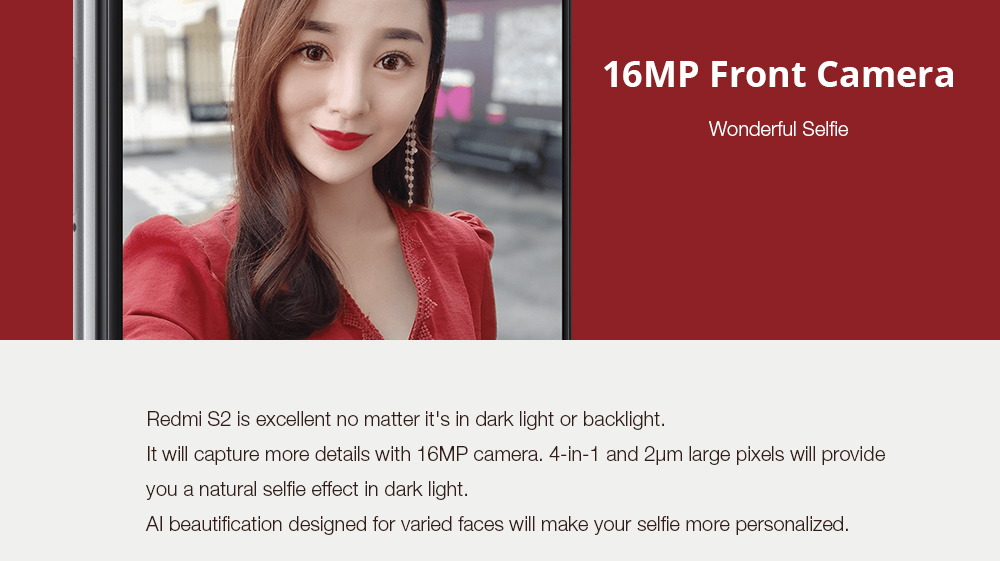 [HK Stock][Official Global Version]Xiaomi Redmi S2 5.99 Inch 4G LTE Smartphone Snapdragon 625 Soc 4GB 64GB 12.0MP+5.0MP Dual Rear Cameras MIUI 9 18:9 Full Screen Touch ID - Gray