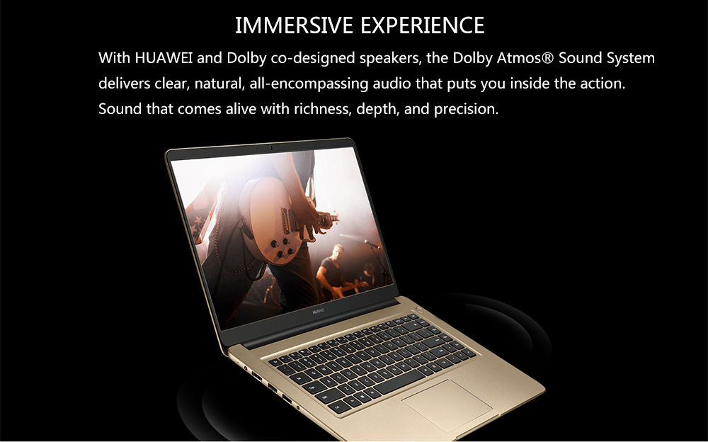 Huawei MateBook D Laptop Intel Core i5-7200U Dual Core Geforce 940MX 2GB DDR5 15.6" 1920*1080 Windows 10 8GB RAM 256GB SSD - Gray