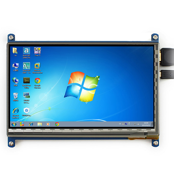 7-inch Capacitive Touch Screen LCD 1024 x 600 HDMI Interface for Raspberry Pi/BB BLACK/PC/Various Systems