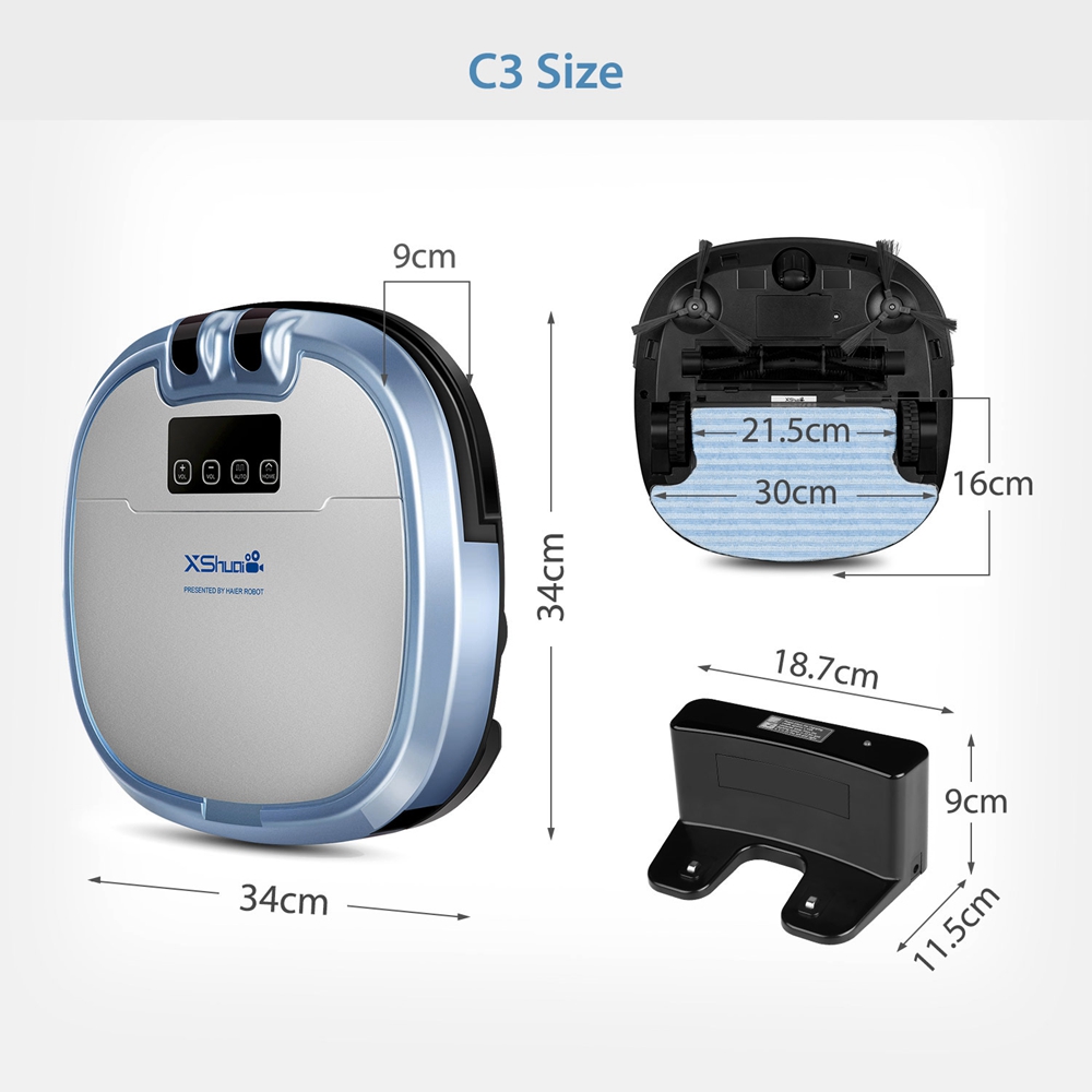 XShuai HXS C3 Robotic Vacuum Cleaner Blue