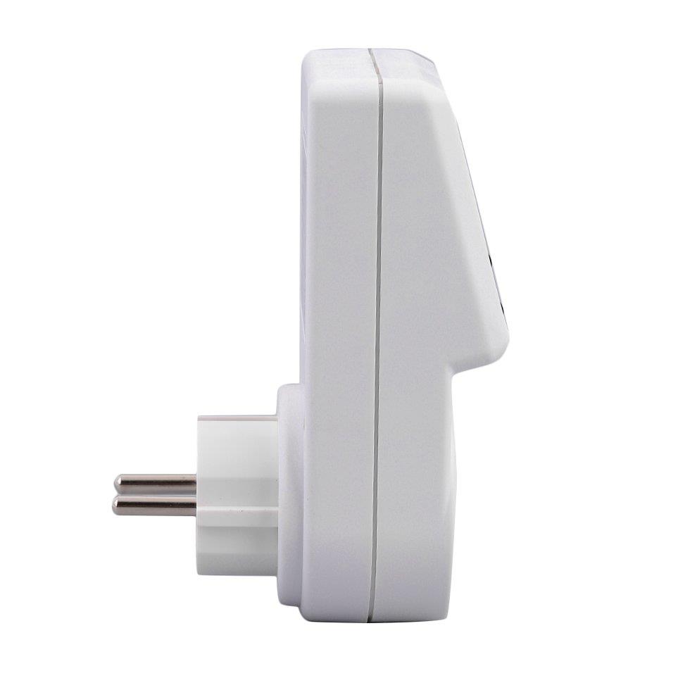 Plug-In Programmable Timer Switch Socket Voltage-Free Output With Clock Summer Time EU Plug - White