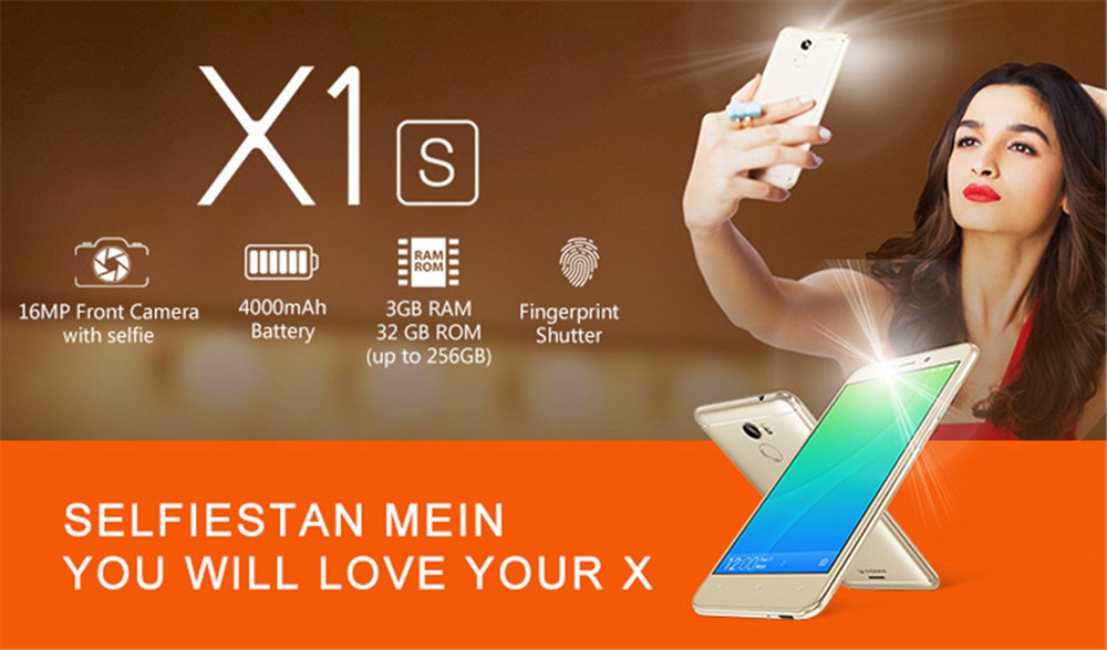 [HK Stock]Gionee X1S 5.2 Inch 4G Smartphone MT6737T Soc 3GB 32GB 16.0MP+13.0MP Cameras Android 7.0 4000mAh Fingerprint IR Remote Control - Gold