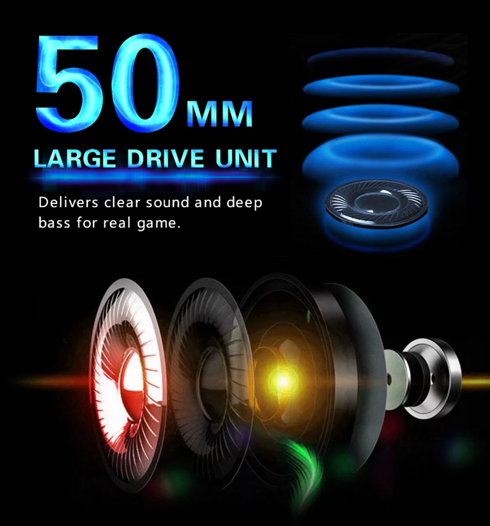 M2 Gaming Headset with Mic 3.5mm+USb Interface Glowing - Black Silver