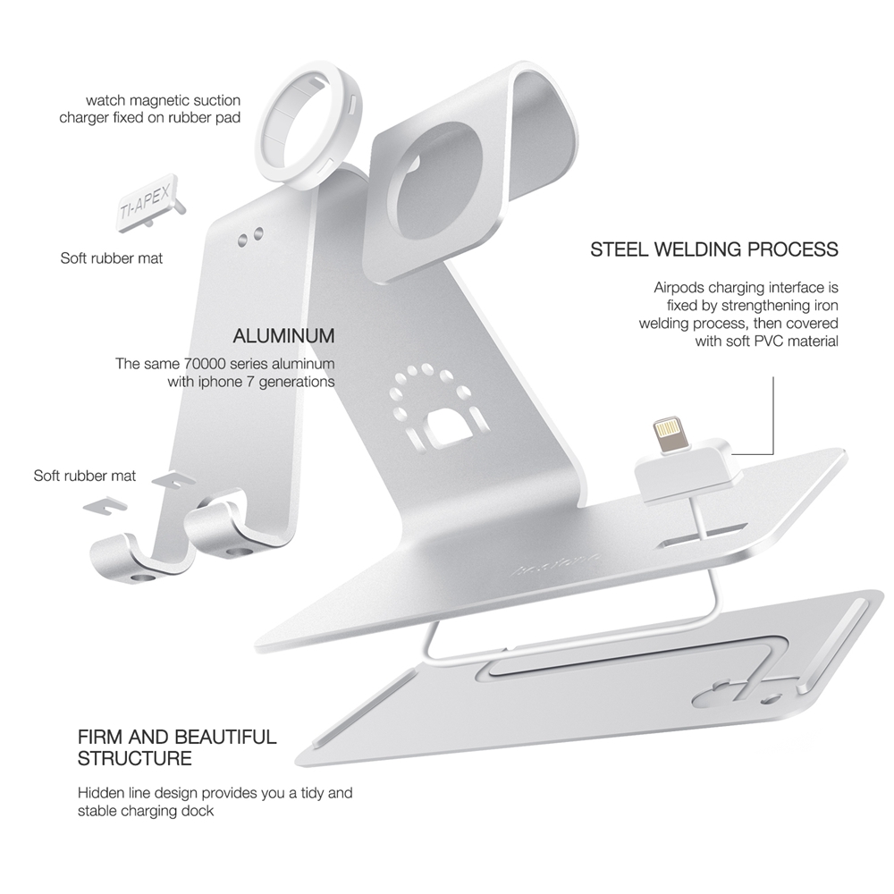 Bestand H06 3-in-1 Phones AirPods Watches Stand