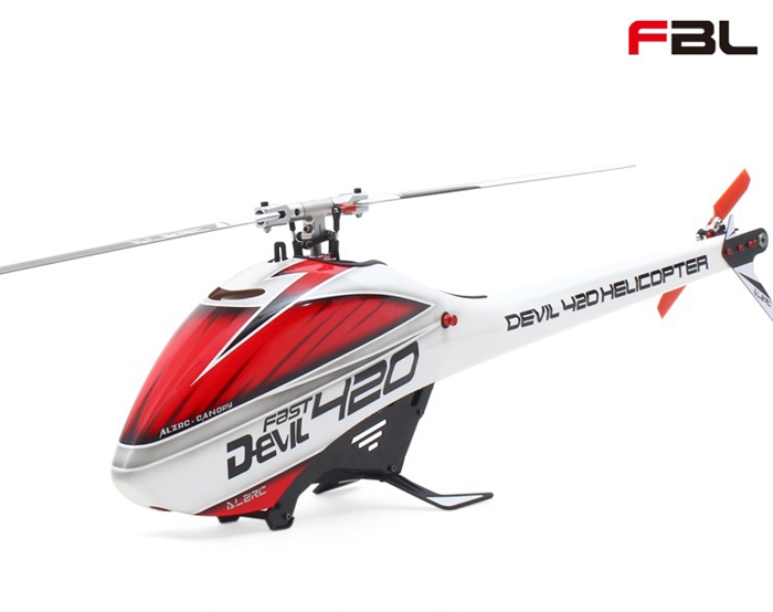 ALZRC Devil 420 FAST FBL 420mm Fiber Blades RC Helicopter Super Combo Version - Red