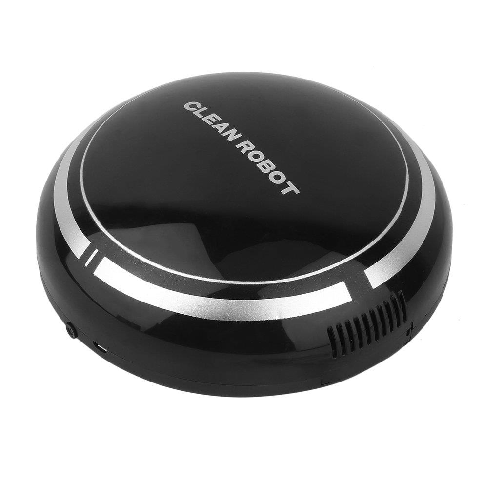 Mini Intelligent Electric Automatic Round Smart Sweeping Robot Vacuum Cleaner - Black