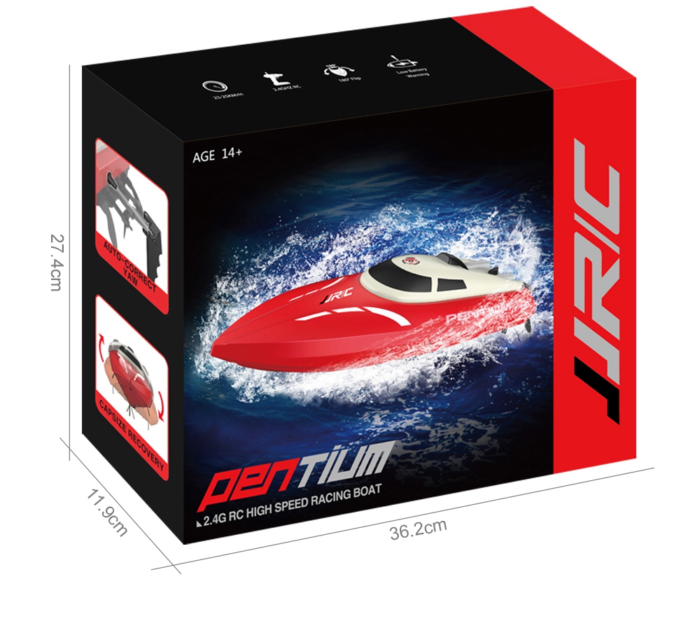 JJRC S2 SHARK RC Boat 2.4G Waterproof Protection 180 Degree Flip High Speed Brushed RTR - Yellow