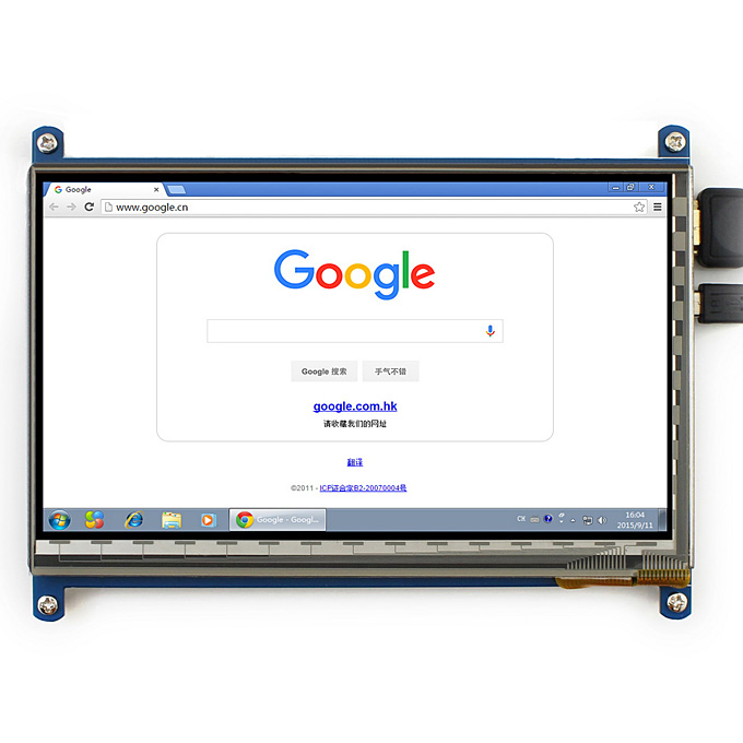 7-inch Capacitive Touch Screen LCD 1024 x 600 HDMI Interface for Raspberry Pi/BB BLACK/PC/Various Systems