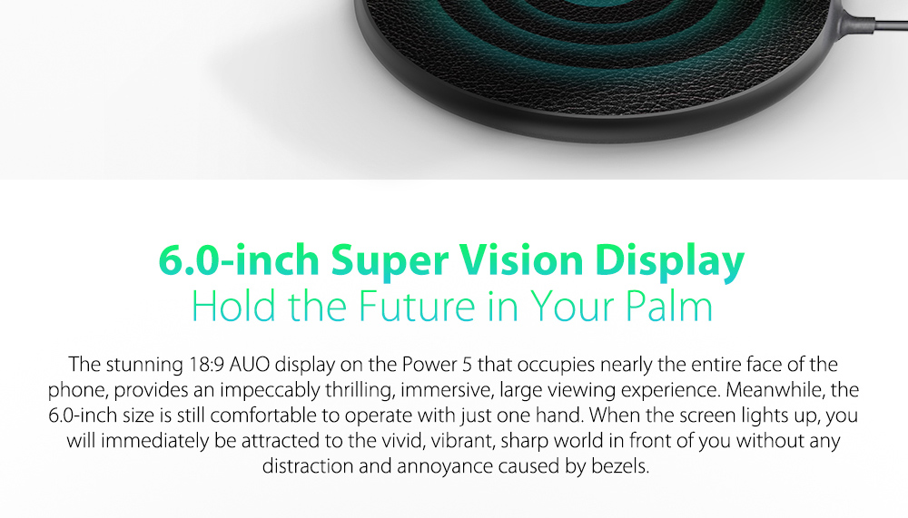 [HK Stock]Ulefone Power 5 6.0 Inch 4G Smartphone MTK6763 Soc 6GB 64GB 21.0MP+5.0MP Dual Rear Cameras Android 8.1 Wireless Charge Face ID 13000mAh - Black