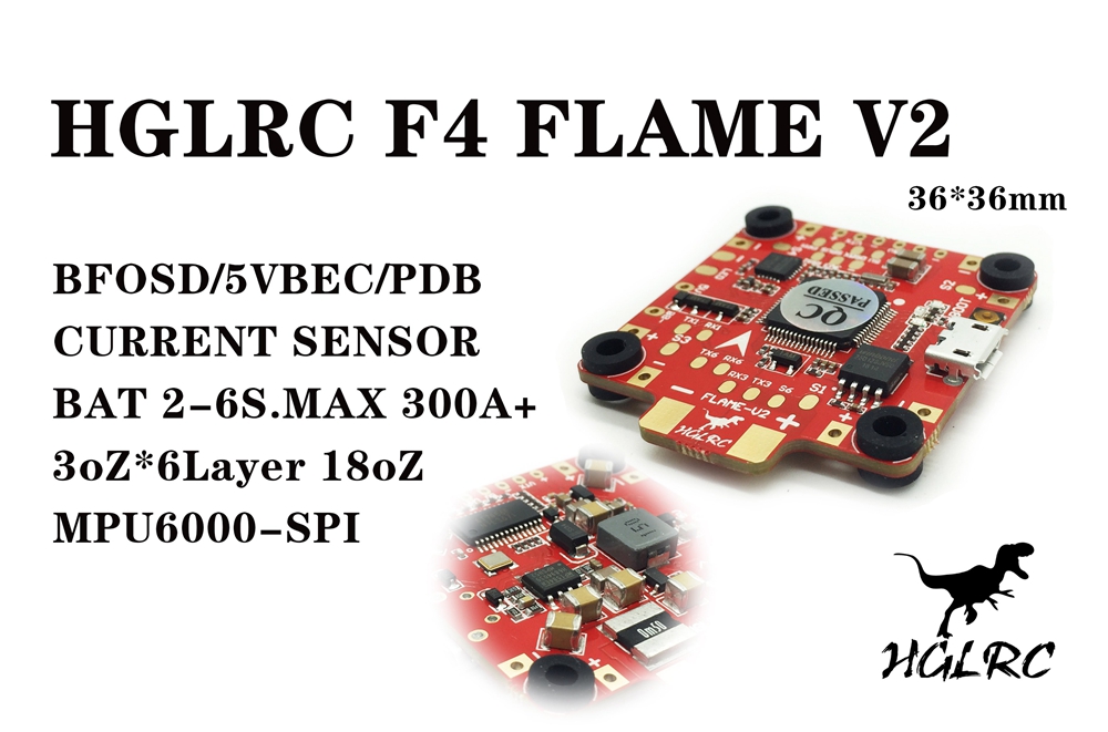 HGLRC F4 FLAME V2 Flight Controller AIO OSD 5V/3A BEC PDB for RC Drone