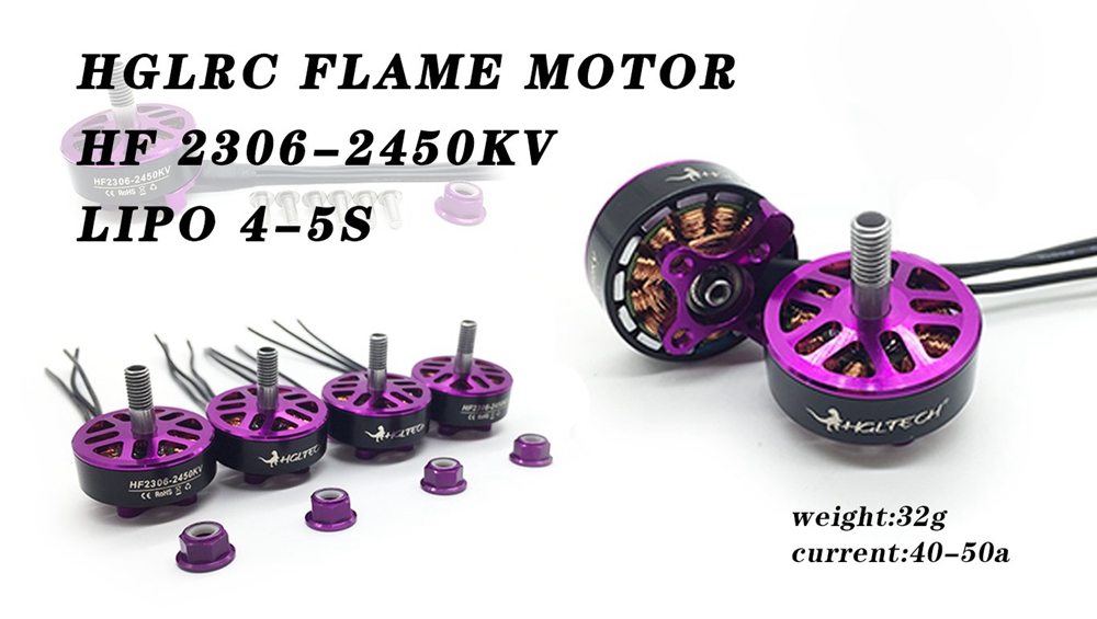 HGLRC FLAME 2306 2450KV 4-5S Brushless Motor for FPV Racing Drone
