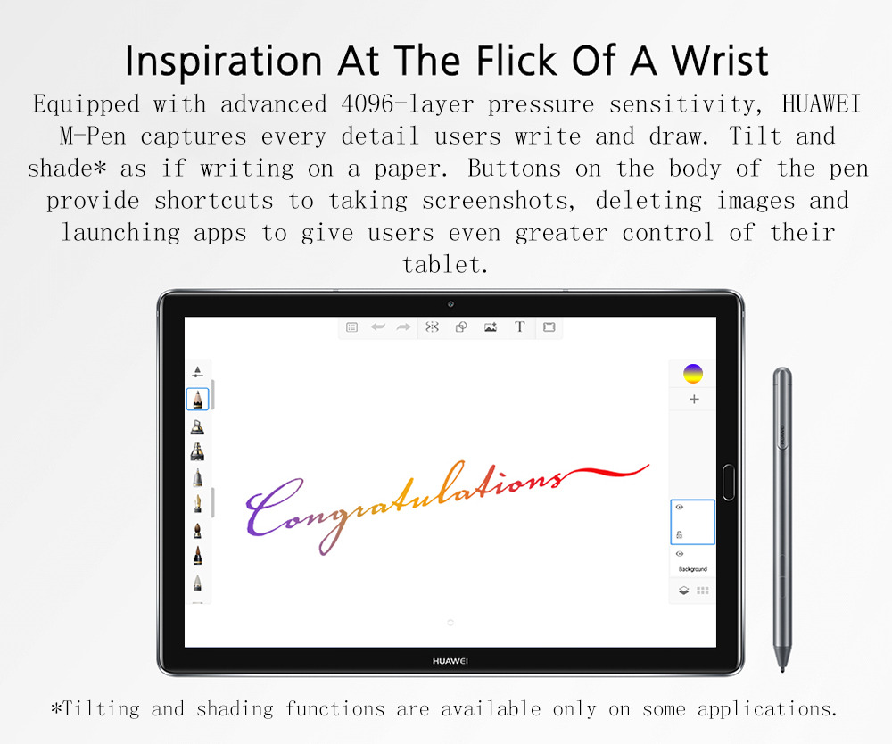 Huawei M5 Pro Wifi Tablet PC Hisilicon Kirin 960 Octa Core 10.8" IPS 2K Screen 2560*1600 Android 8.0 4GB RAM 64GB ROM - Gold