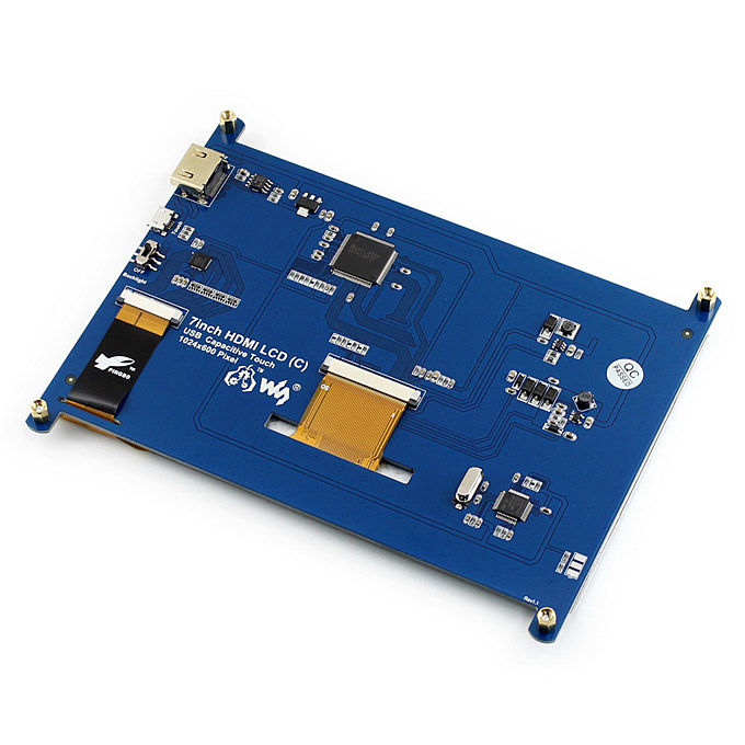 7-inch Capacitive Touch Screen LCD 1024 x 600 HDMI Interface for Raspberry Pi/BB BLACK/PC/Various Systems
