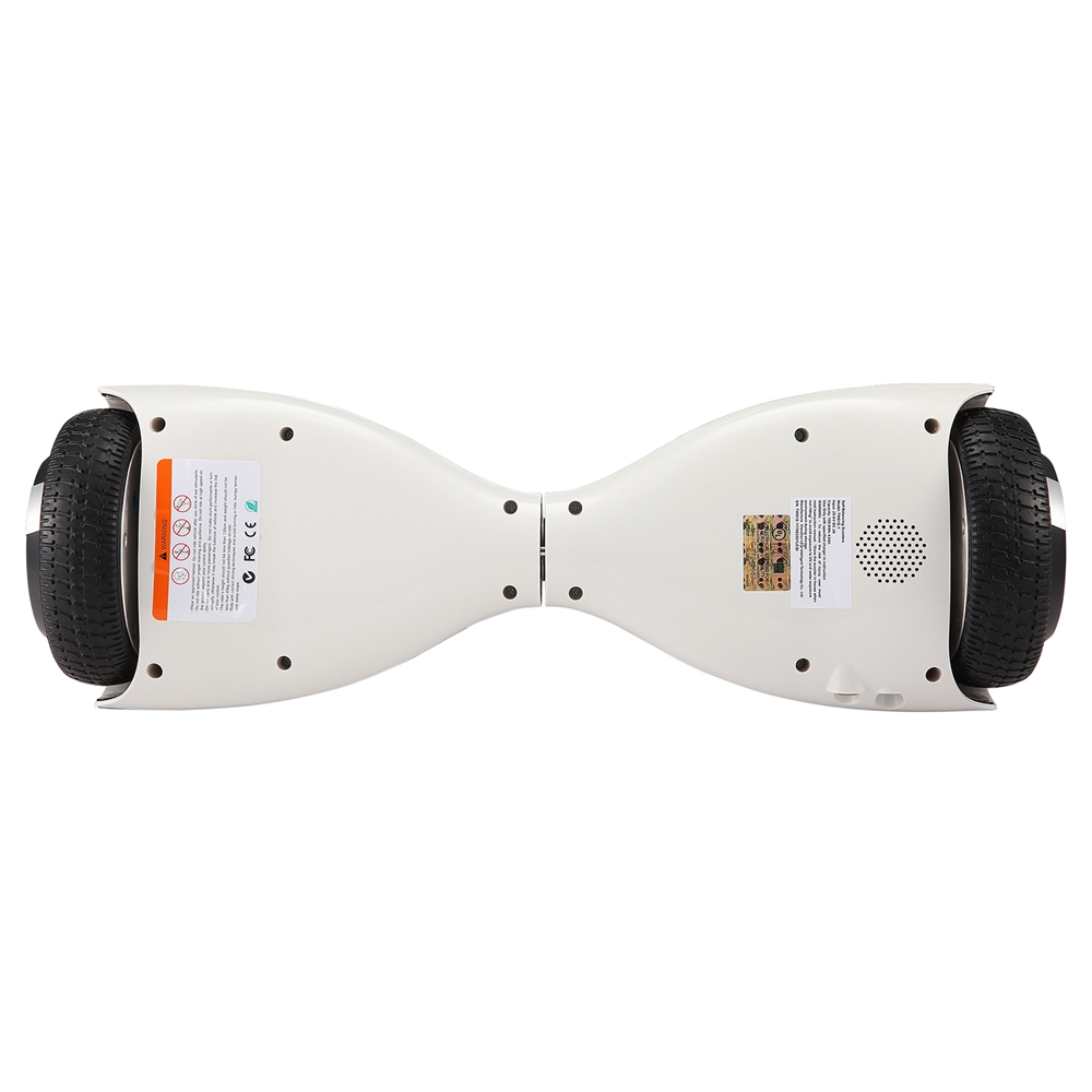 [DE Stock]Megawheels TW01S-1-White Electric Self Balance Scooter 6.5 Inch 4000MAH With Bluetooth Interlayer LED - White
