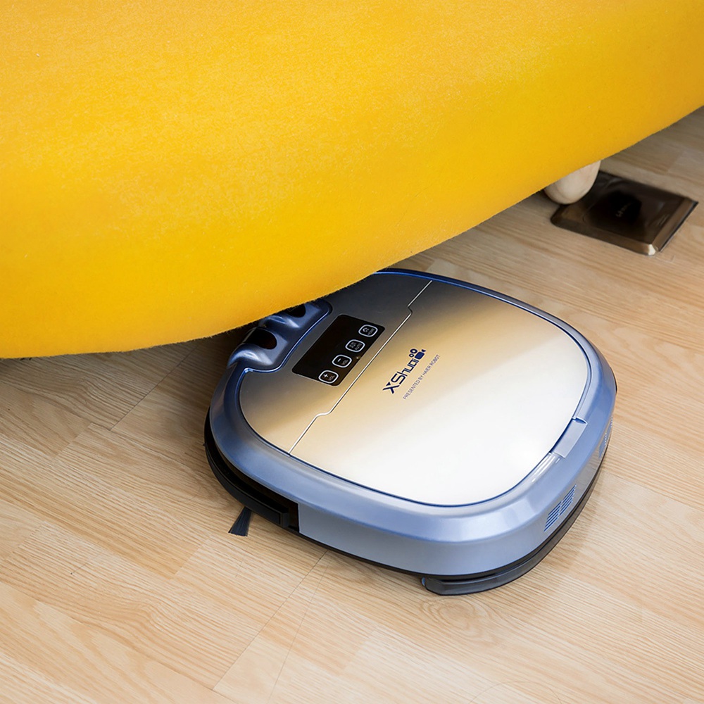 XShuai HXS-C3 Robotic Vacuum Cleaner HEPA Filter 1000Pa Suction Video Call Function Motion Detection works with Amazon A