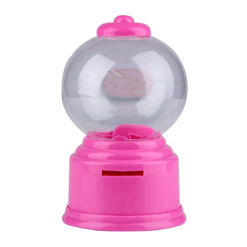 Mini Candy Machine Bubble Gumball Dispenser Coin Bank Kids Toy for Gumballs