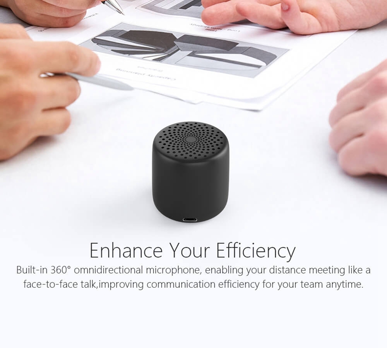 JAKCOM CS2 Mini Bluetooth Speaker Smart Carryon with Remote Control Selfie Microphone - Black