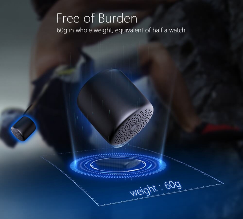 JAKCOM CS2 Mini Bluetooth Speaker Smart Carryon with Remote Control Selfie Microphone - Black