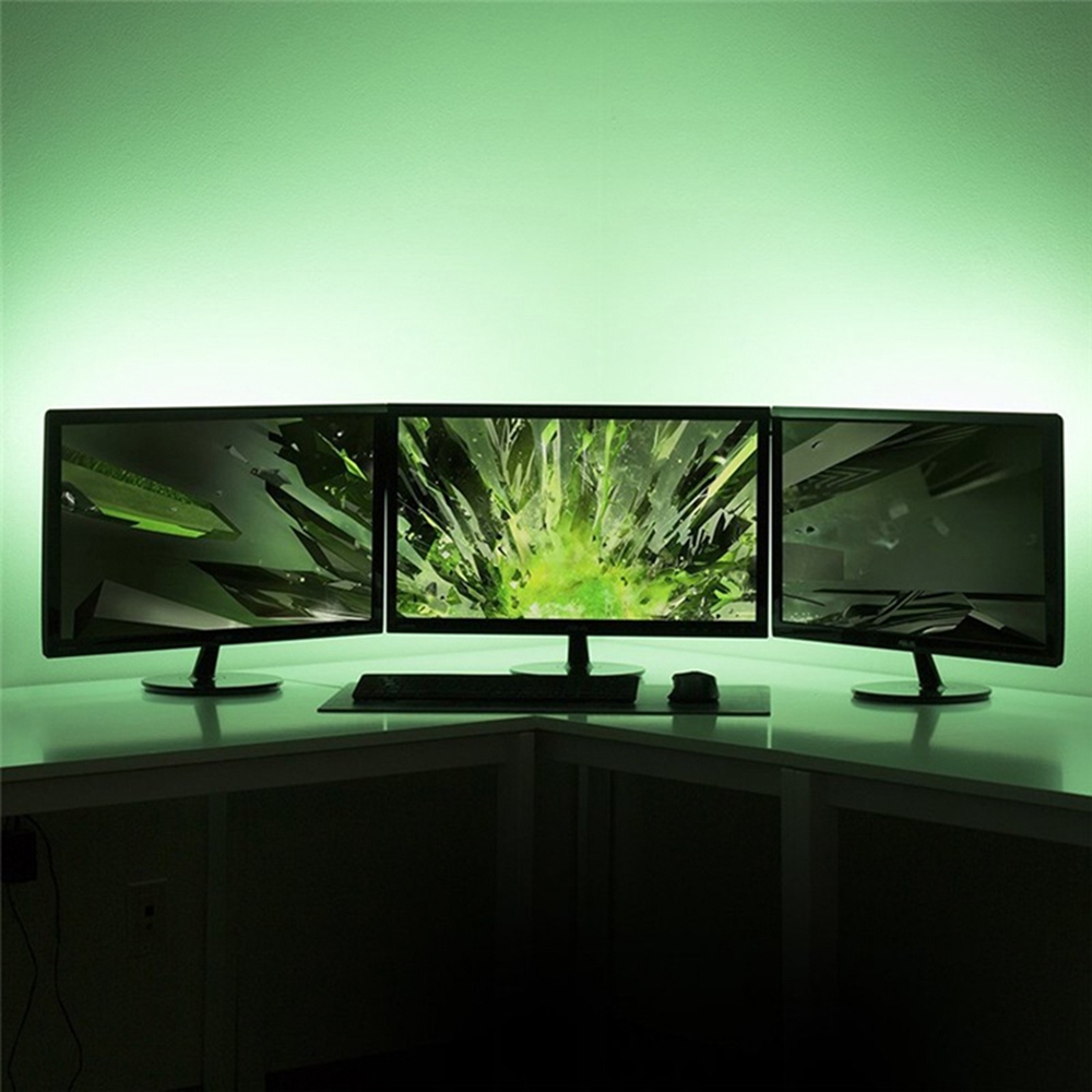 1M 30LED DC 5V SMD 5050 RGB LED Strip With Remote Control TV Bias Lighting Background Decorative Light - RGB