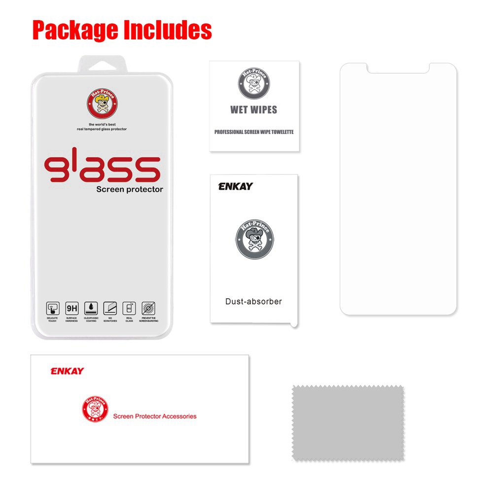 Hat-Prince 9H Tempered Glass Screen Protector For Samsung Galaxy A6 0.26mm 2.5D Membrane Glass Film - Transparent