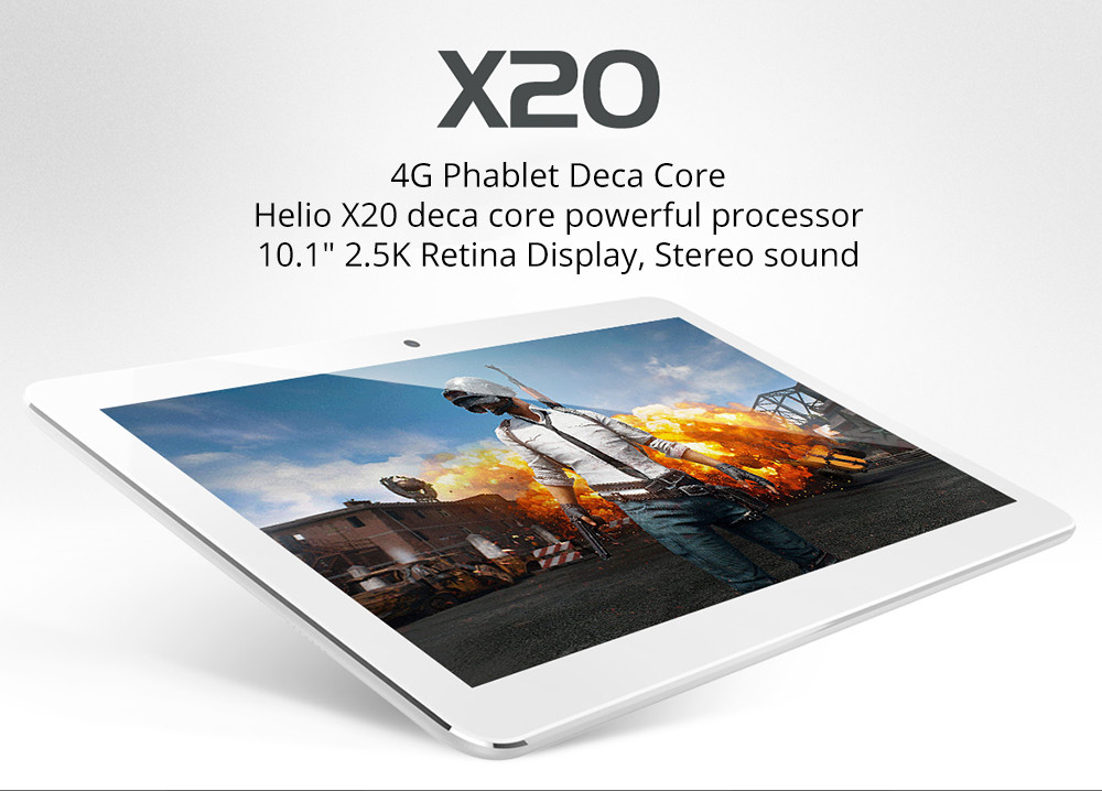 Onda X20 4G Phablet MTK6797 Deca Core GPS 10.1" IPS 2.5K Screen 2560*1600 Android 7.1 3GB DDR3L 32GB eMMC - White