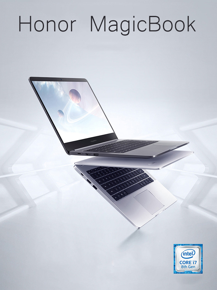 Huawei Honor Magicbook laptop Intel Core i5-8250U Quad Core GeForce MX150 2GB DDR5 14" IPS Screen 1920*1080 8GB DDR3 256GB SSD - Silver
