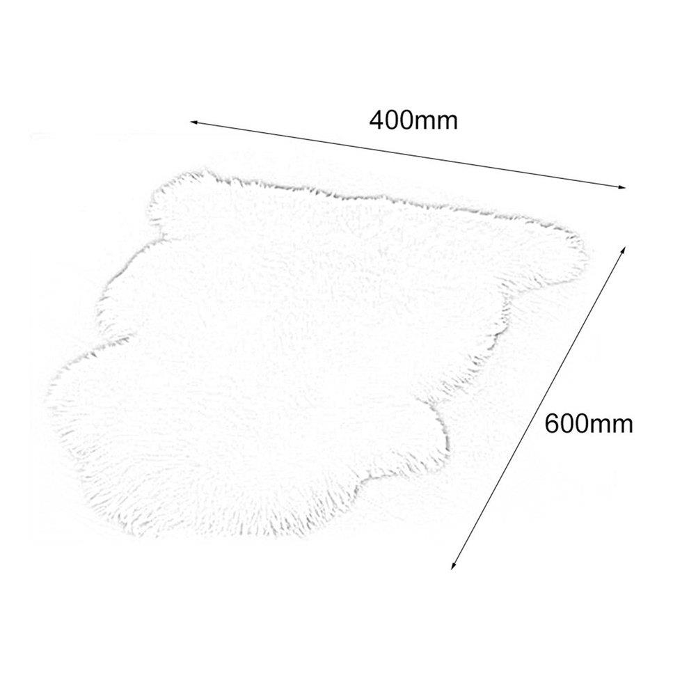 Super Soft Faux Sheepskin Sofa Cover Warm Hairy Carpet Seat Pad Fluffy Rugs - White