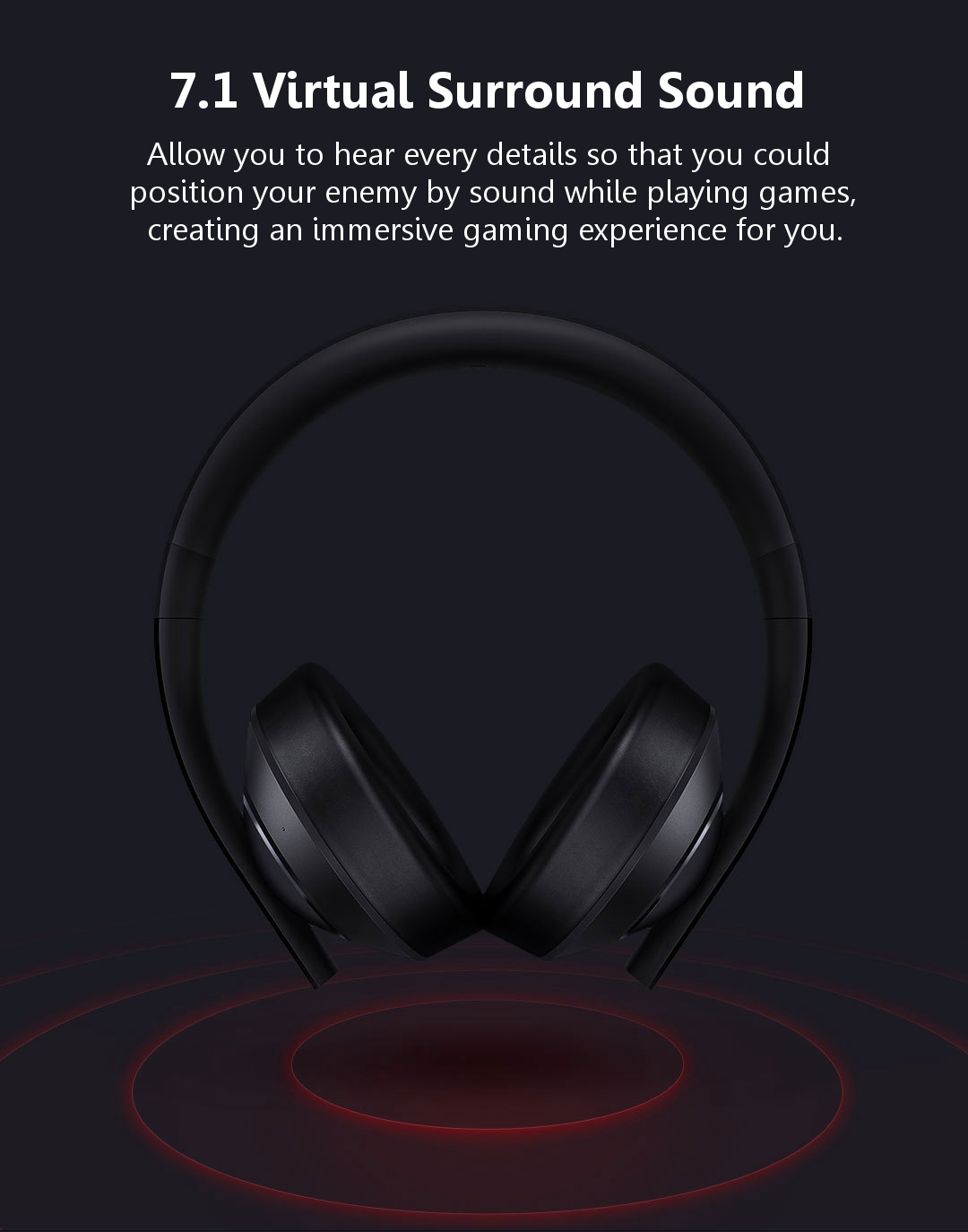 troleybüs yazı Çevirmek  Xiaomi Gaming Headphones 7.1 Sound 40mm Driver Black