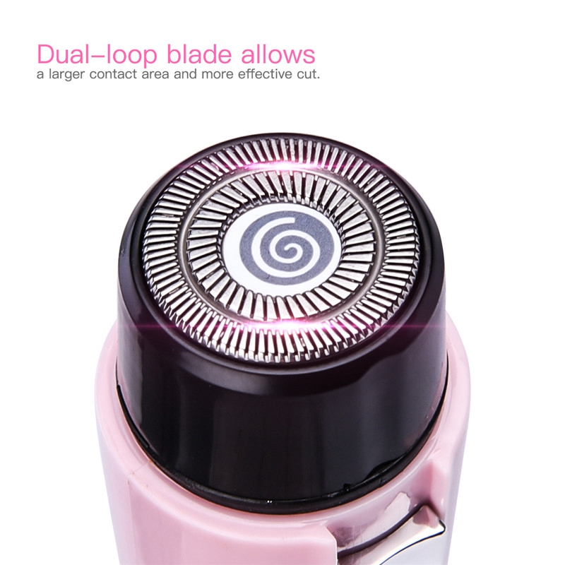 Kemei KM-1012 Lady Mini Electric Shaver Hair Remover -Pink
