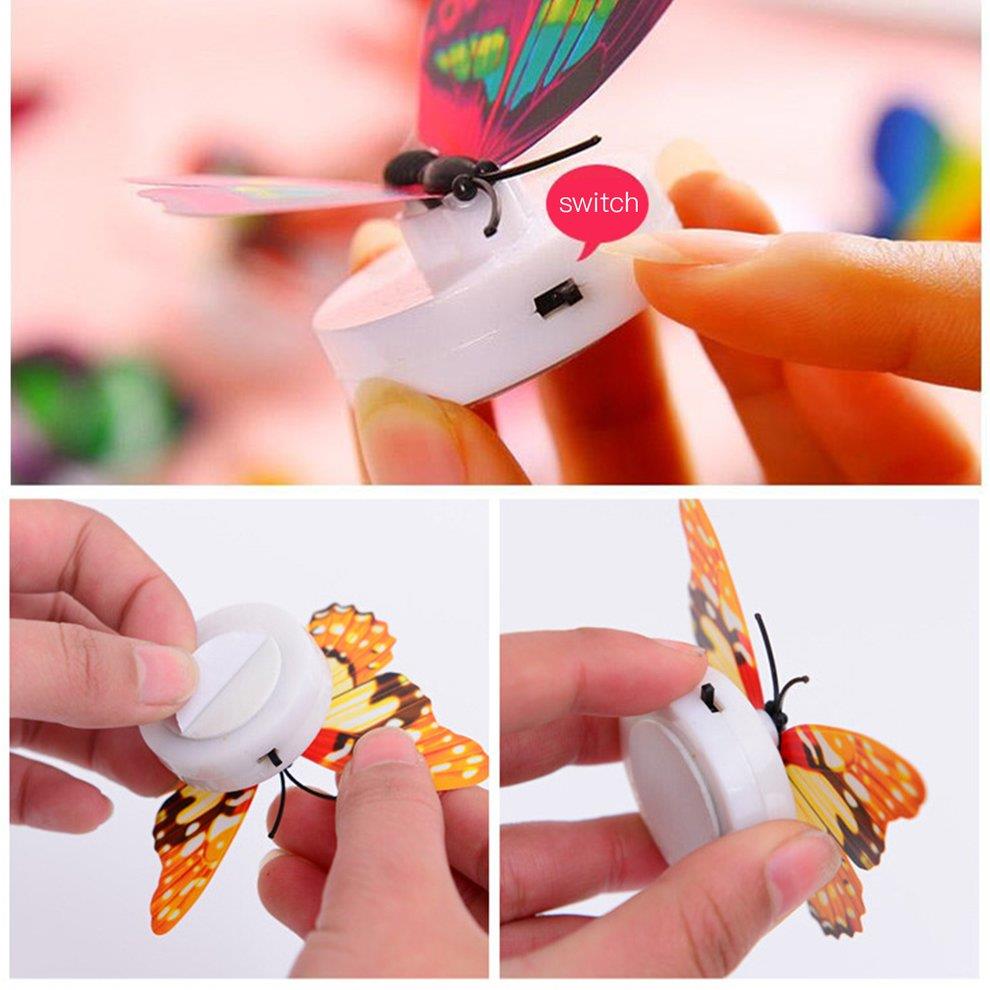 LED Lighting Colorful Butterfly Wall Stickers LED Night Light Home Wall Decor