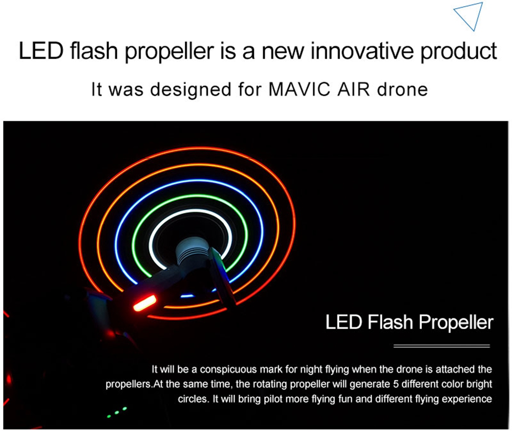 STARTRC 2Pair LED Propeller for DJI Mavic Air RC Quadcopter