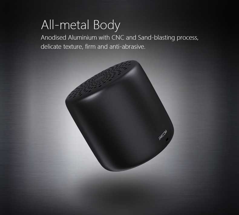 JAKCOM CS2 Mini Bluetooth Speaker Smart Carryon with Remote Control Selfie Microphone - Black