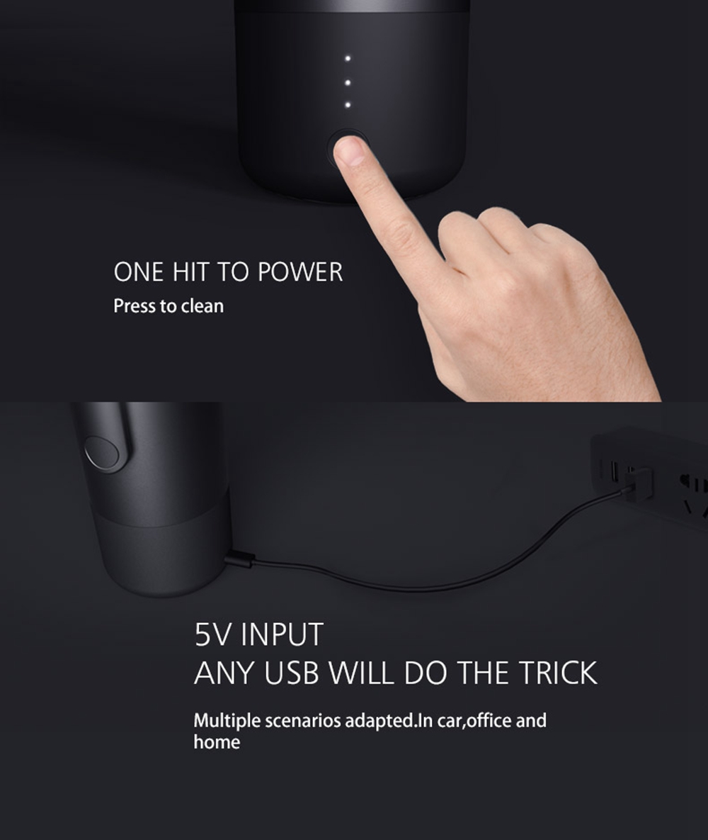 Autobot ABV001 4200PA Car Vacuum Cleaner Wireless Portable Handheld Wet Dry Multifunctional - Black