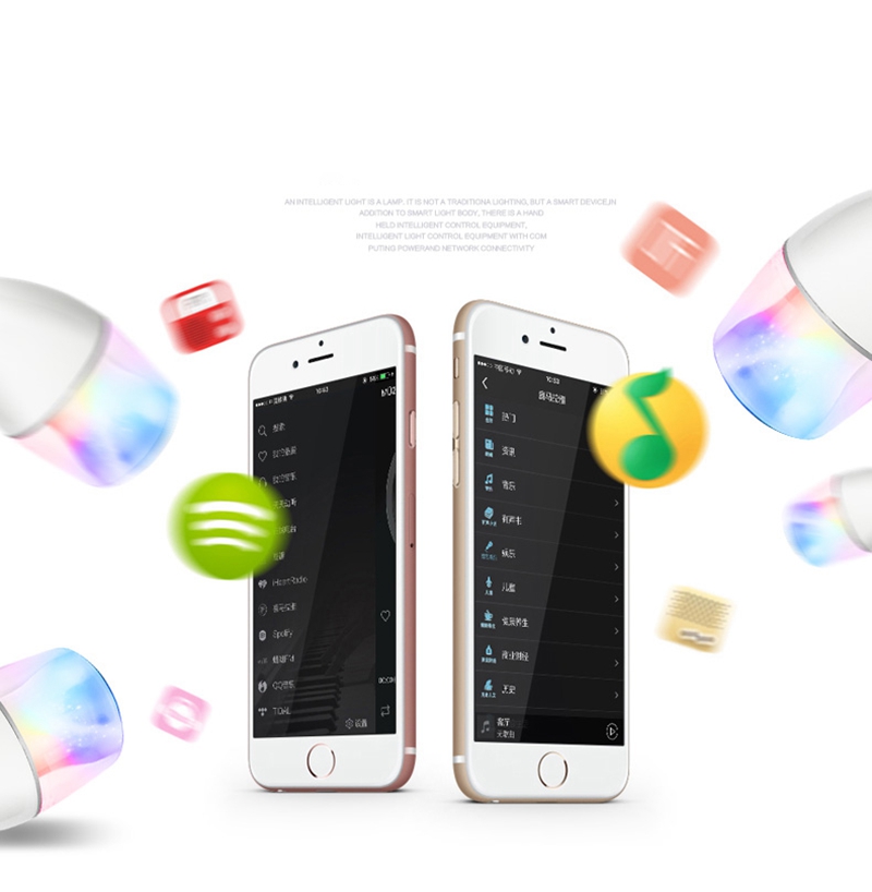 Geekbes S30 Smart Music Light Bulb APP Control Bluetooth 4.0 16 Million Colors RGBW E27 Light Bulb - White