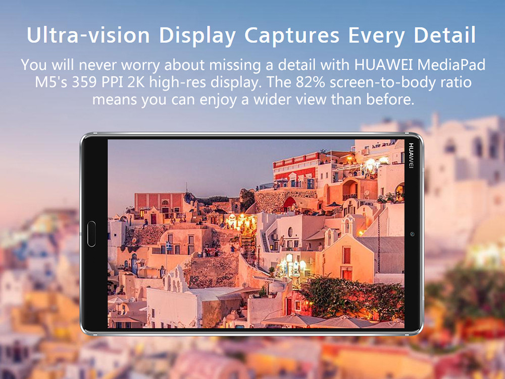 Huawei M5 4G FDD-LTE Phablet Hisilicon Kirin 960 Octa Core 8.4" IPS 2K Screen 2560*1600 Android 8.0 4GB RAM 64GB ROM - Gray