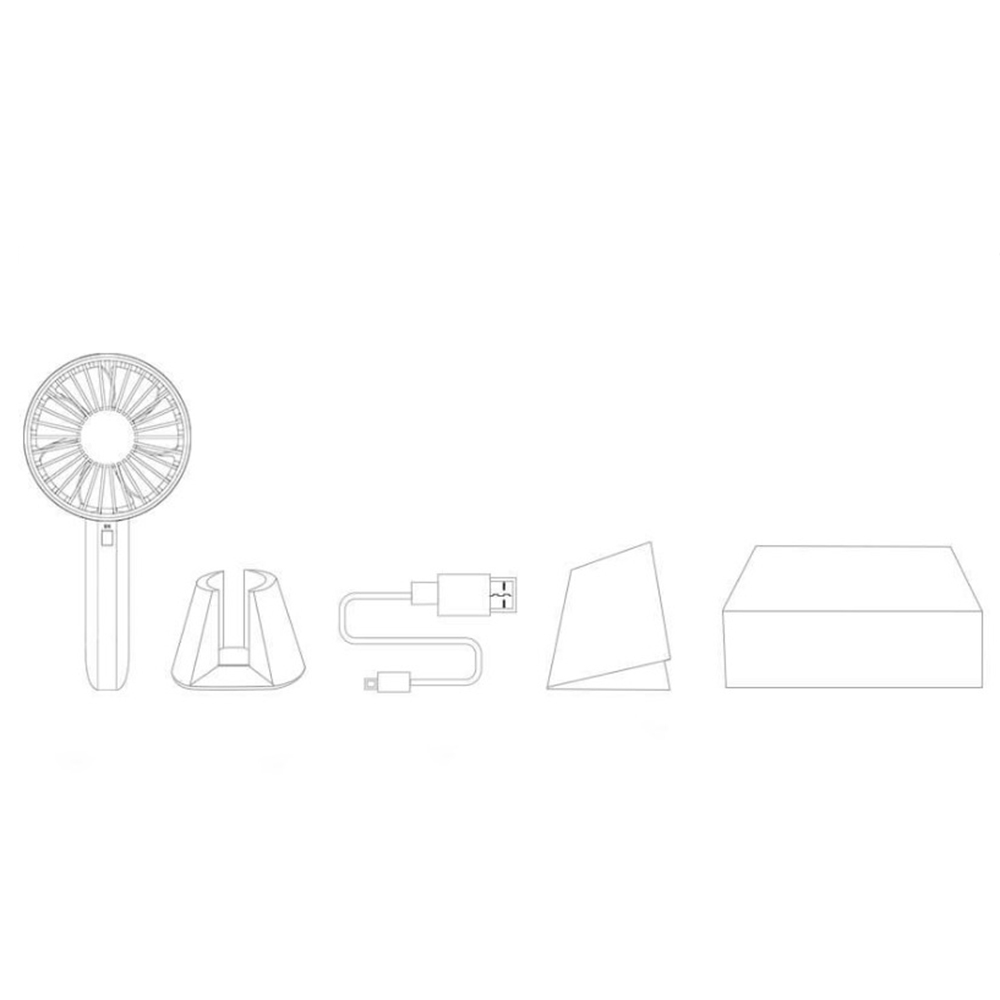 Xiaomi VH Portable Handheld Fan Seven Fan Blade 3 Grear USB Rechargeable Fan -Green