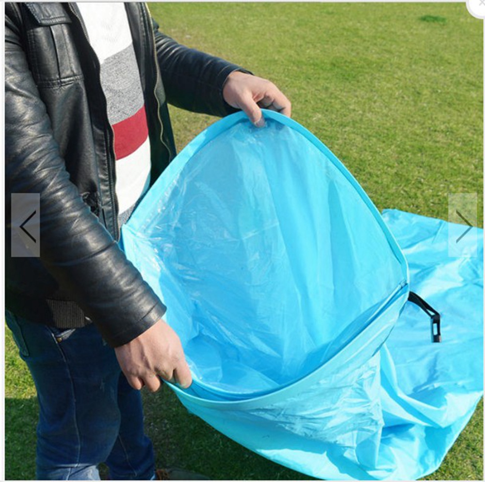 Portable Travel Lazy Sofa 210D Oxford Fast Air Inflatable Sleeping Lay Bed Lounger Max Load 300KG - Yellow