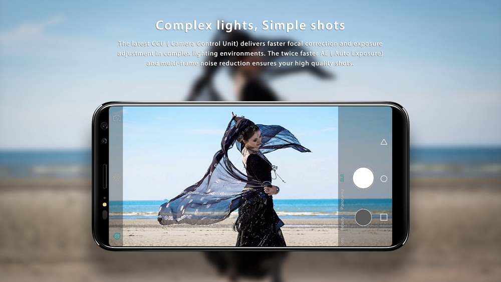 M-horse Pure 3 5.7 Inch 4G Smartphone MTK6763 Soc 4GB 64GB 13.0MP+5.0MP Dual Rear Cameras Android 7.1 18:9 HD+ Screen Touch ID - Black