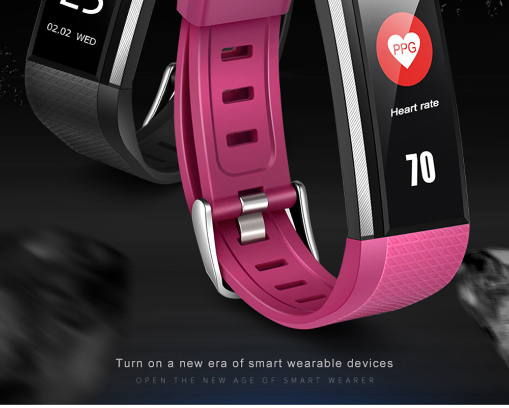 M200 Smart Bracelet NRF52832 Chip 0.96" Color IPS Screen Blood Pressure