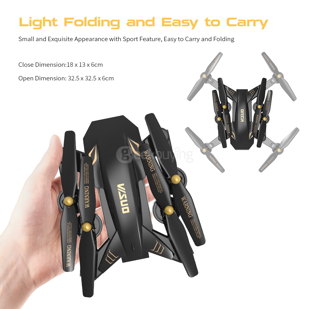 VISUO XS809S BATTLES SHARKS RC Quadcopter RTF + Extra 3.7V 1800mAh Li-po Battery