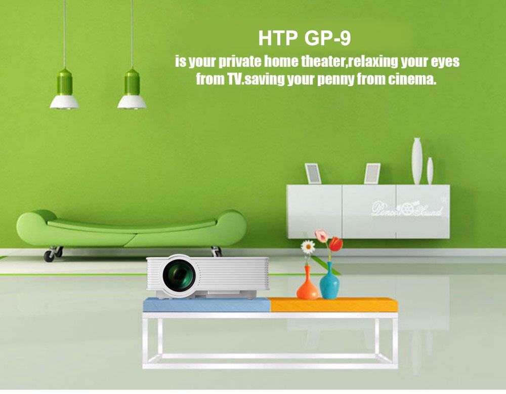 GP-9 4-inch Screen Projector LCD Screen + LED light - White