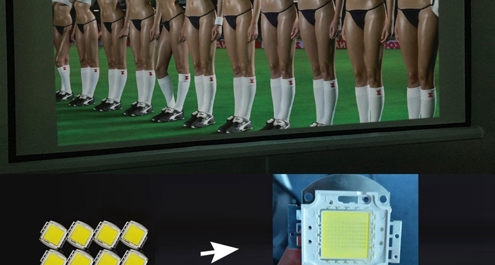 LED-96+ 5.8-inch Screen Projector LCD Screen + LED Light - White