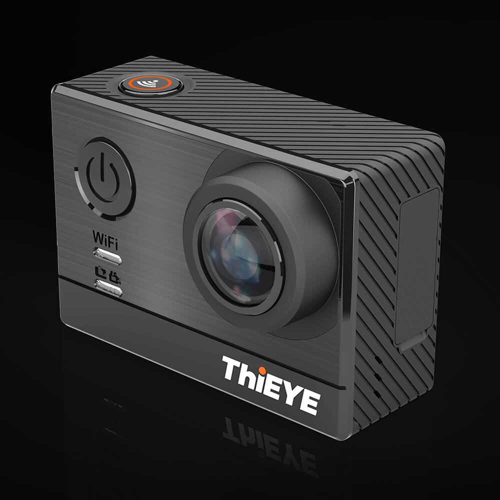 Original Thieye T5e WiFi 4K Action Camera Ambarella A12LS75 Sony IMX117 2.0" TFT LCD Screen 170 Degree Wide Angle Sports Camera - Black