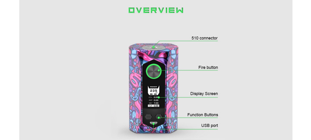 Electronic Cigarette Geekvape Blade 235W Box Mod - Starry Night